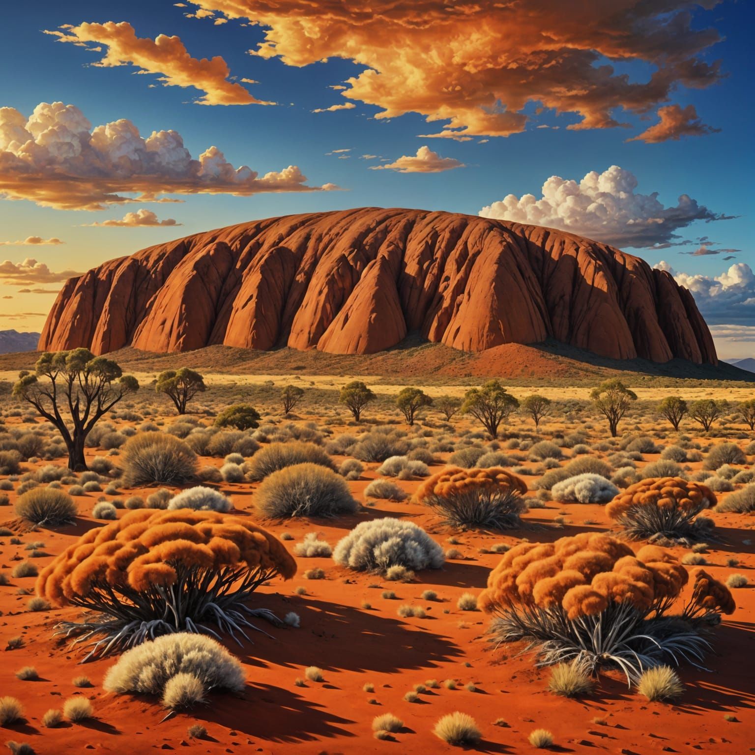 Ayers Rock at sunset  by @Thunder Cube