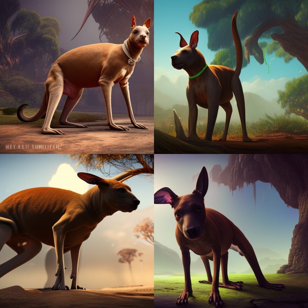 kangaroo pitbull mix AI Generated Artwork NightCafe Creator