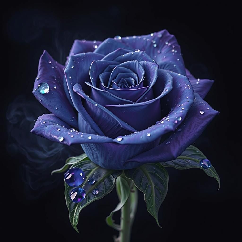 Blue rose  by @ArtAuvergne
