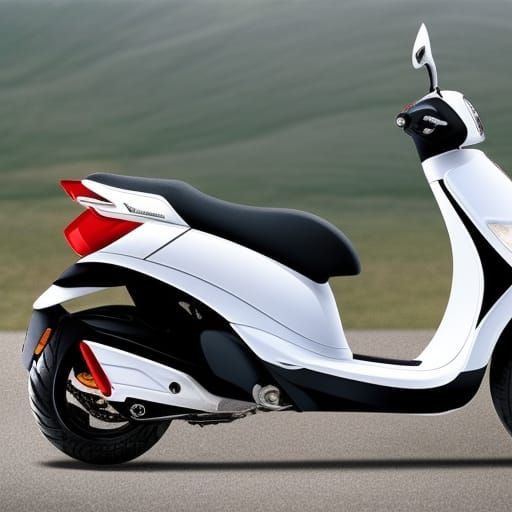 Piaggio stands on a dark field has leds on the side