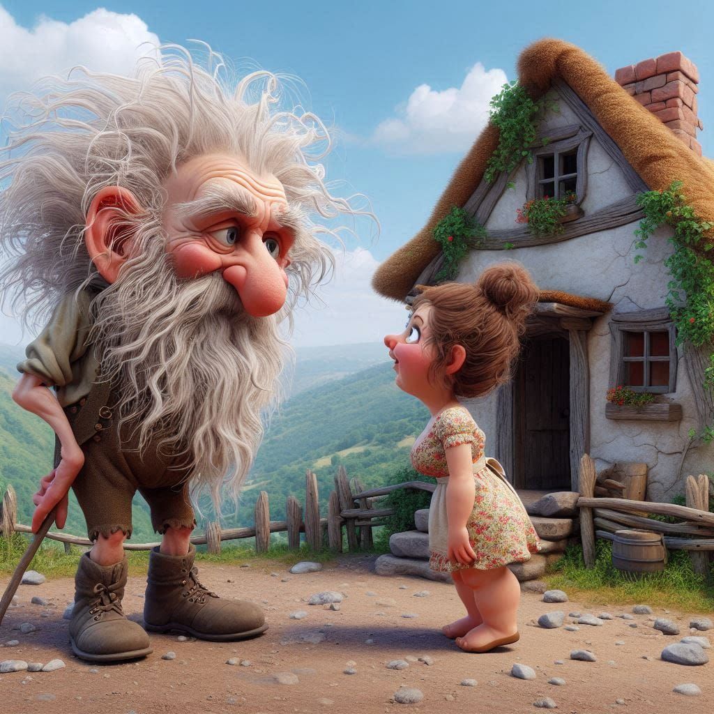 Fearlessly she stepped right up to the old recluse 🫵🏻 01