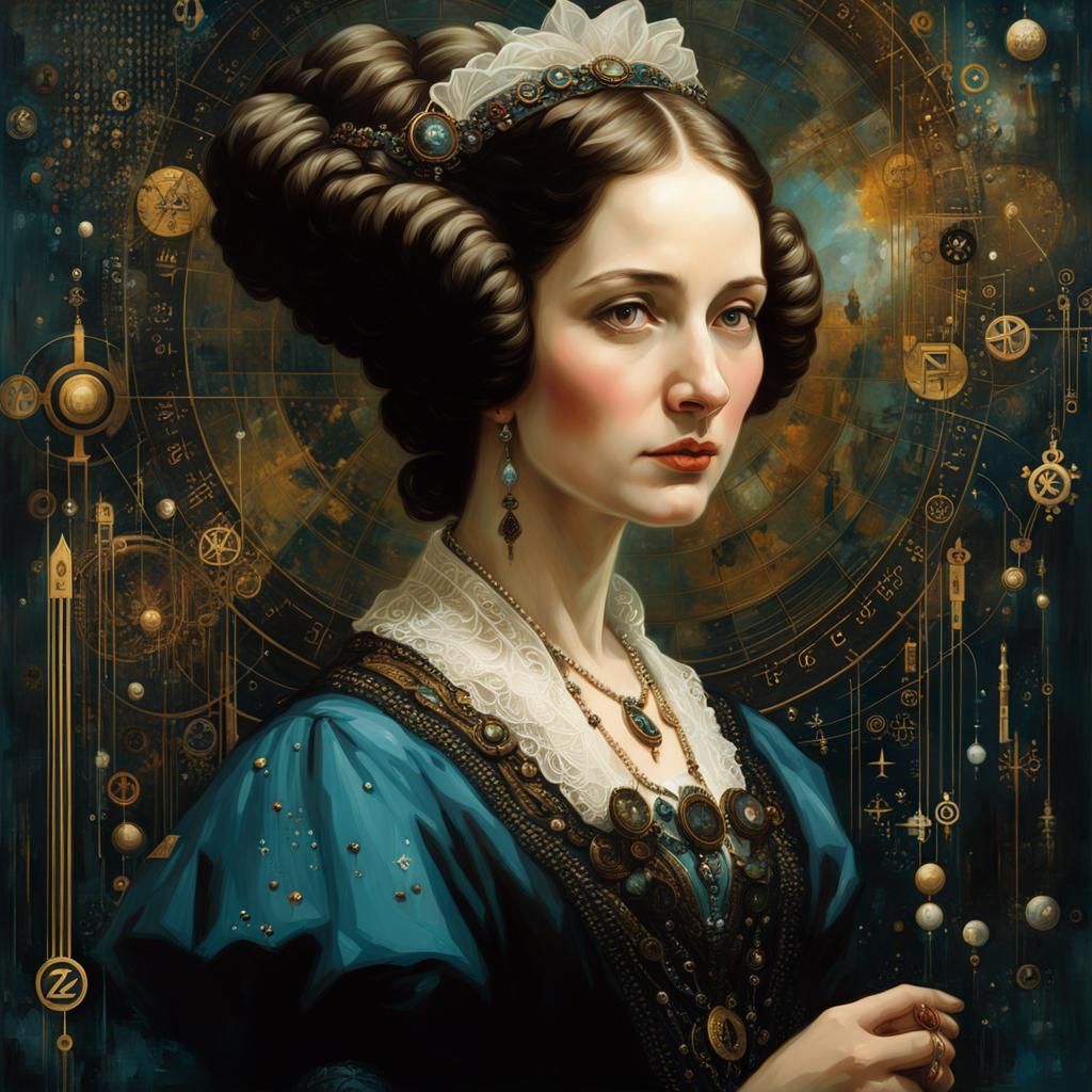 Ada Lovelace (1815-1852), Mathematical Genius, First Computer Programmer, Algorithm Pioneer   by @Wen