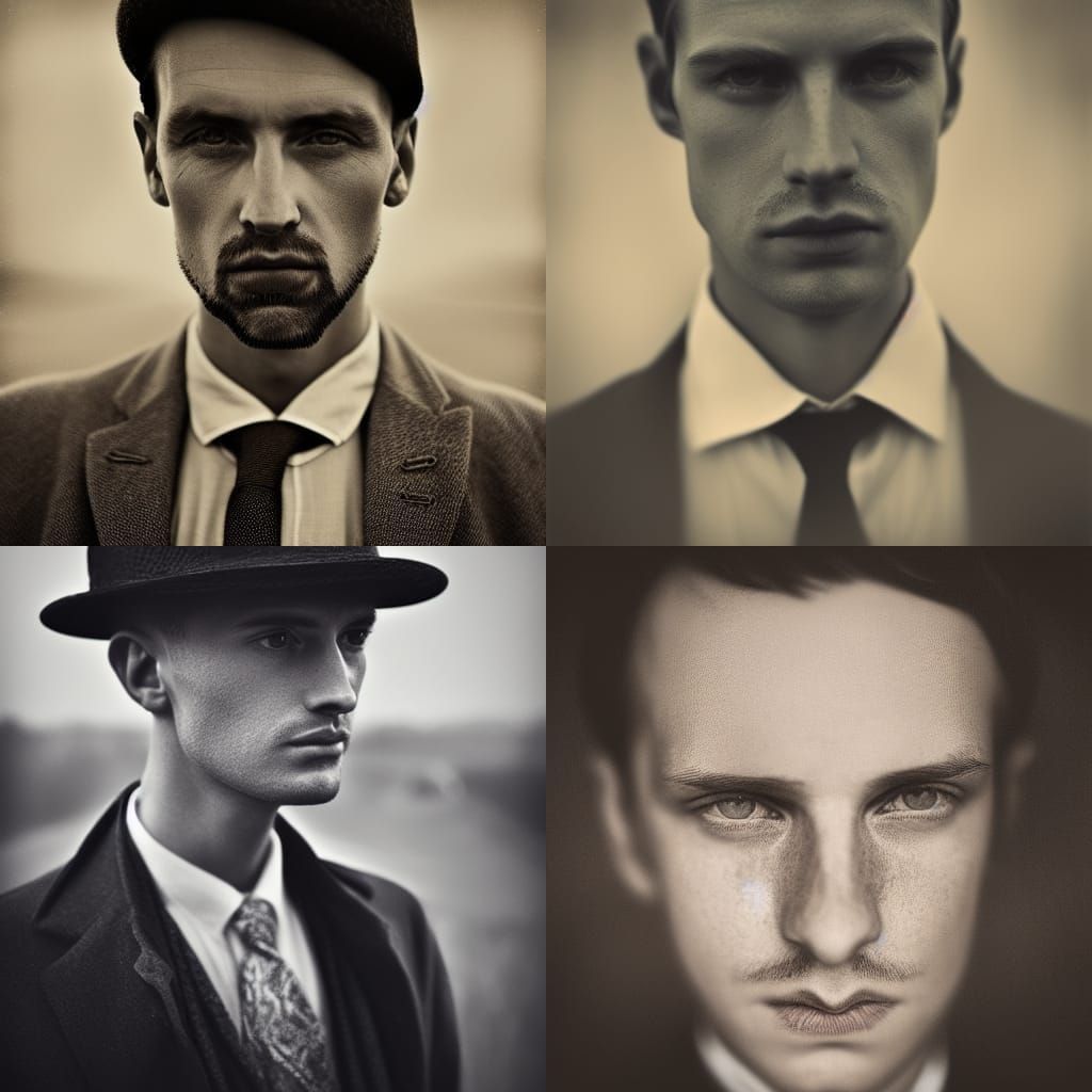 A 1920's Portrait of a well dressed man, High detail, Photor...