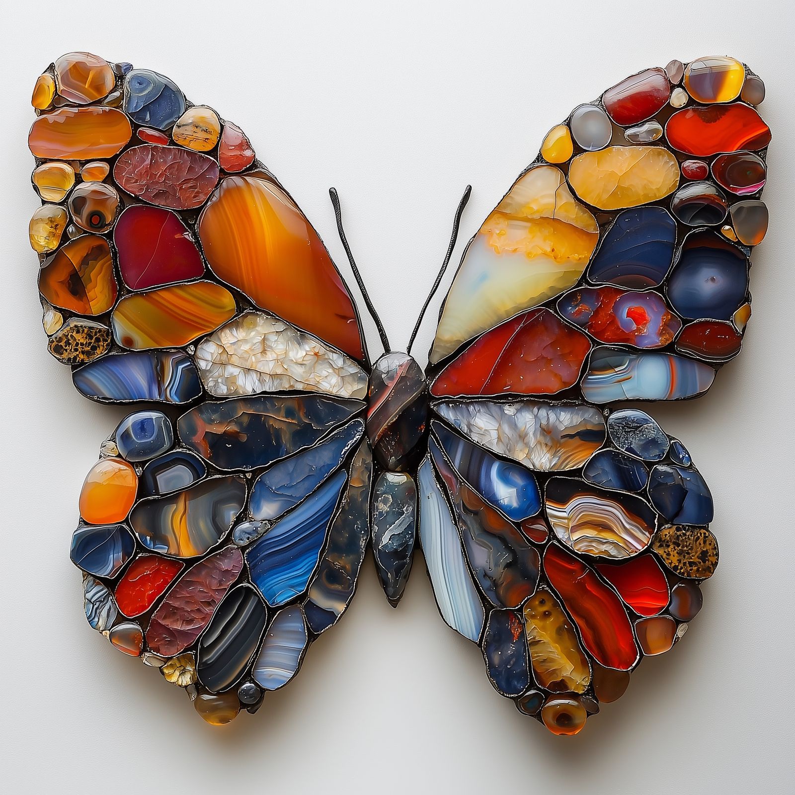 Pebble Art Agate Butterfly