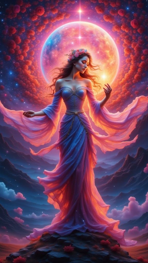 Sun glow devine being of Star love light <lora:Sparkle Night:1.0> 