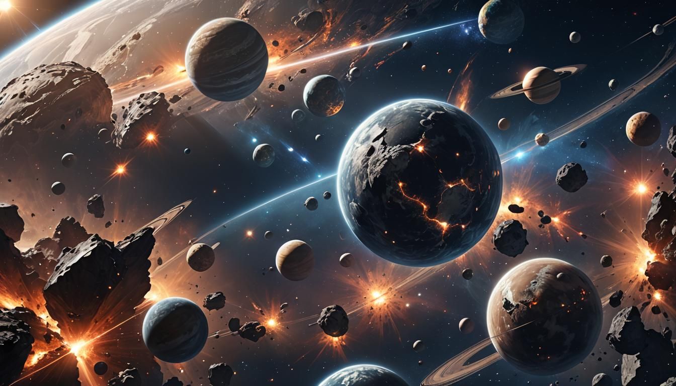 Space, planets, meteorite