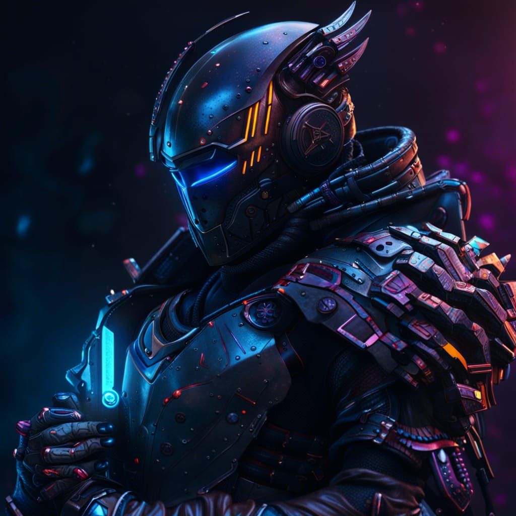 Cyberpunk Knight - AI Generated Artwork - NightCafe Creator