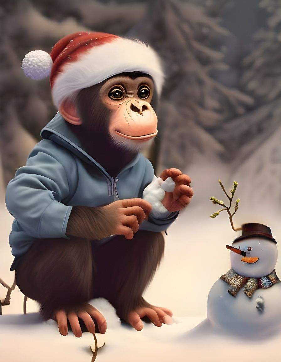 First snowman   by @Lucy