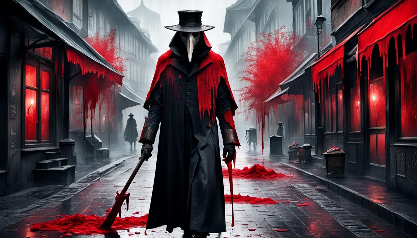 Paint the streets red AI Generated Artwork NightCafe Creator