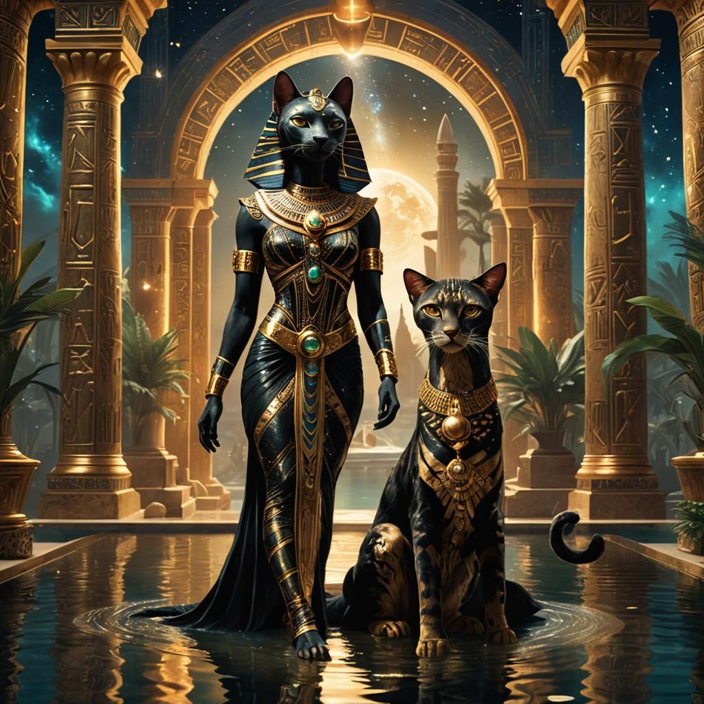 The Divine Goddess Bastet - AI Generated Artwork - NightCafe Creator