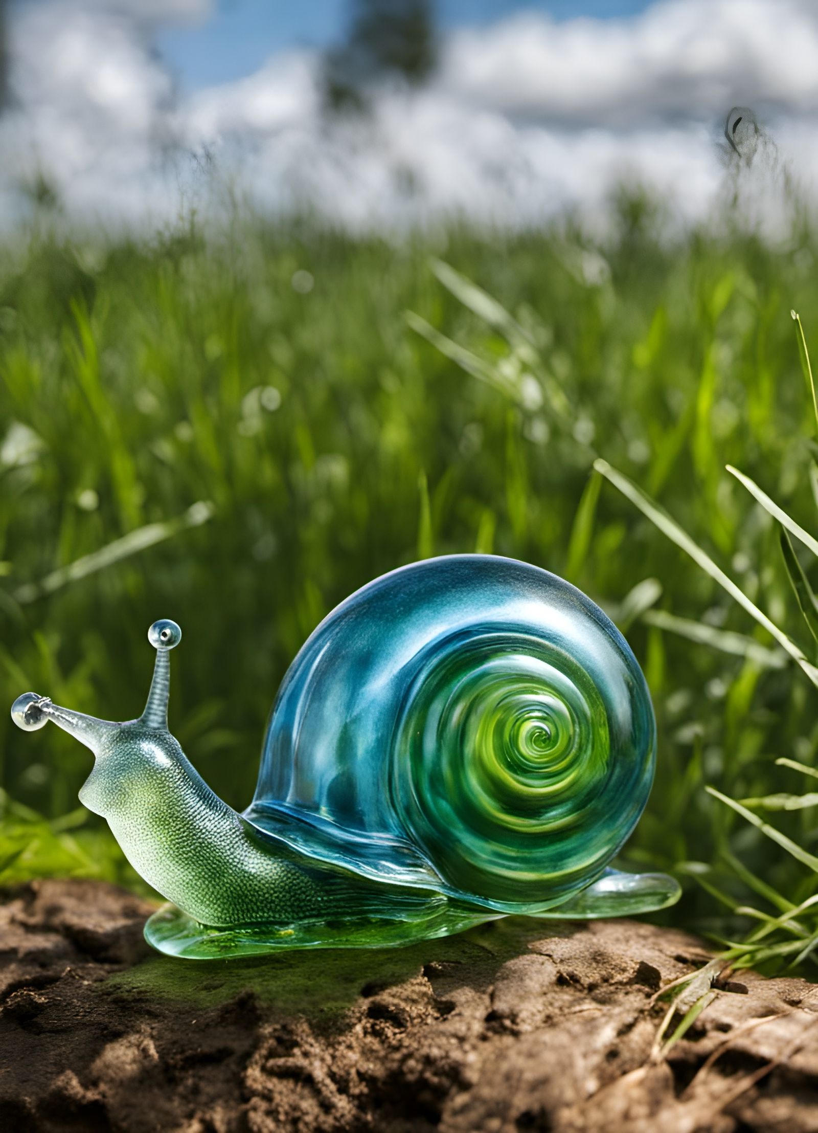 Glass Snail AI Generated Artwork NightCafe Creator