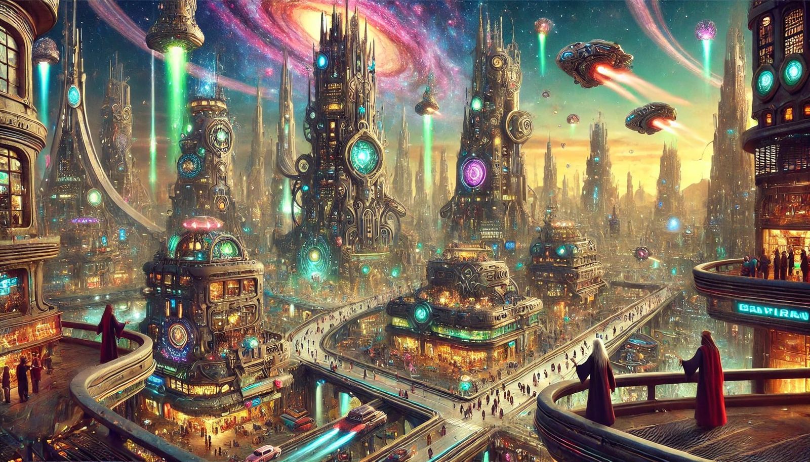 Cosmic Cityscape: An Alien Metropolis