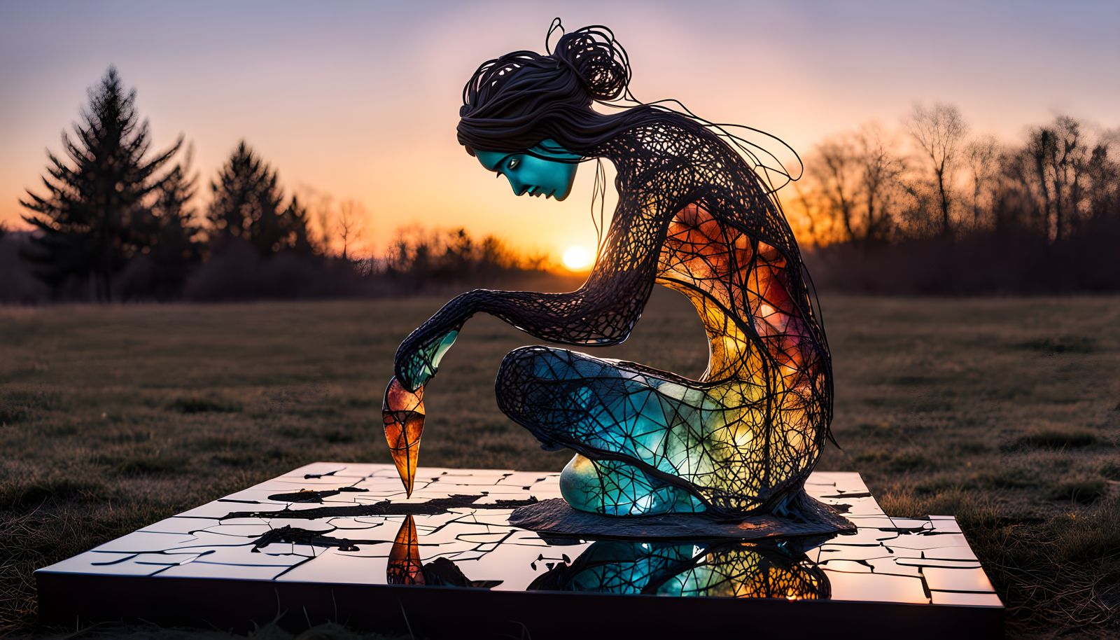 A mesmerizing and surreal fragmented sculpture  by @blenta