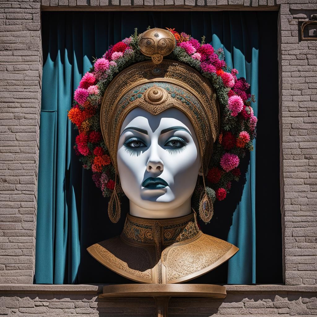 giant head seeking passionate glory in the midst of troubled times by