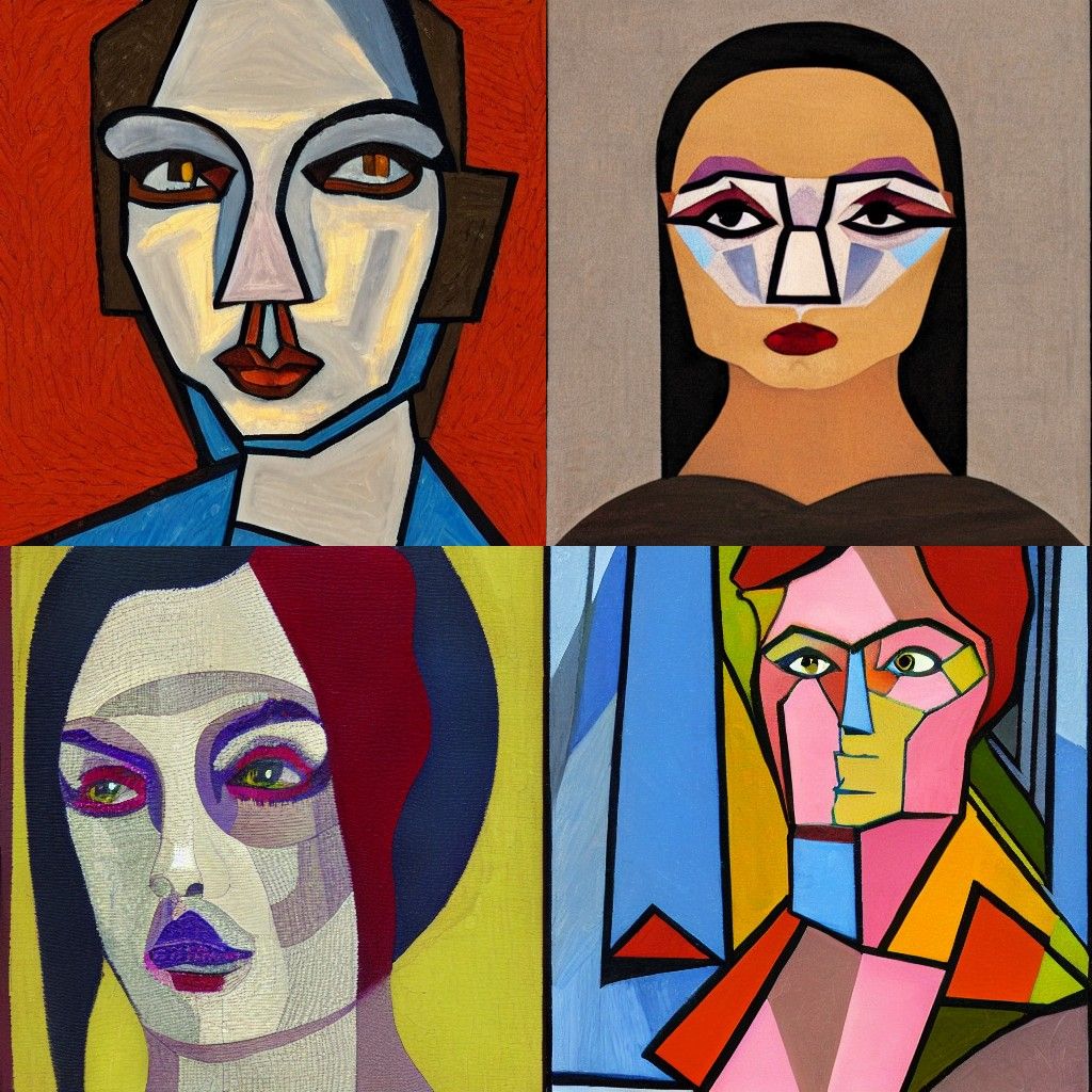 A portrait in the style of Crystal Cubism