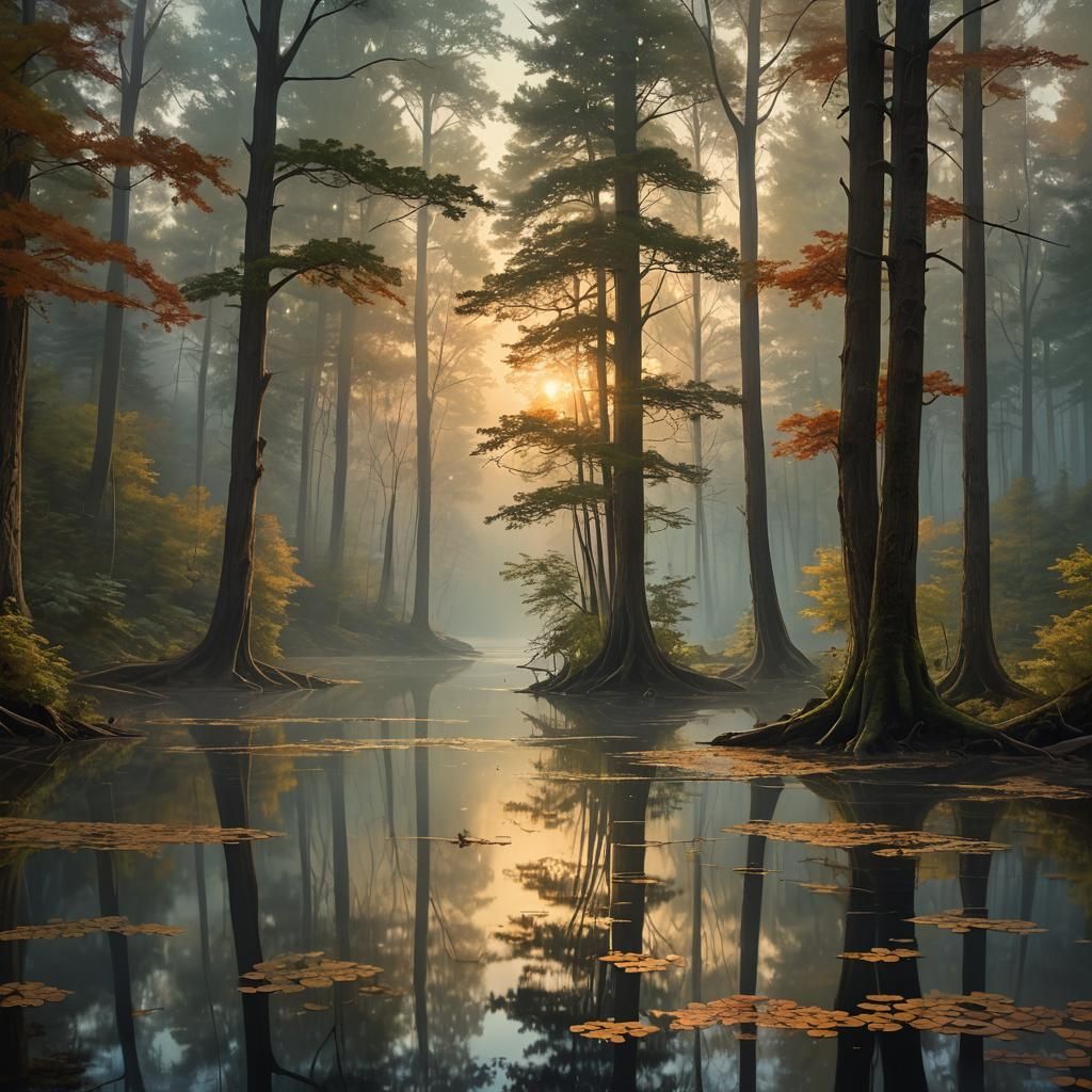 Forest sunrise