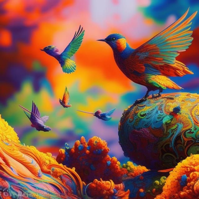 Fantasy Birds Evolved  by @LC