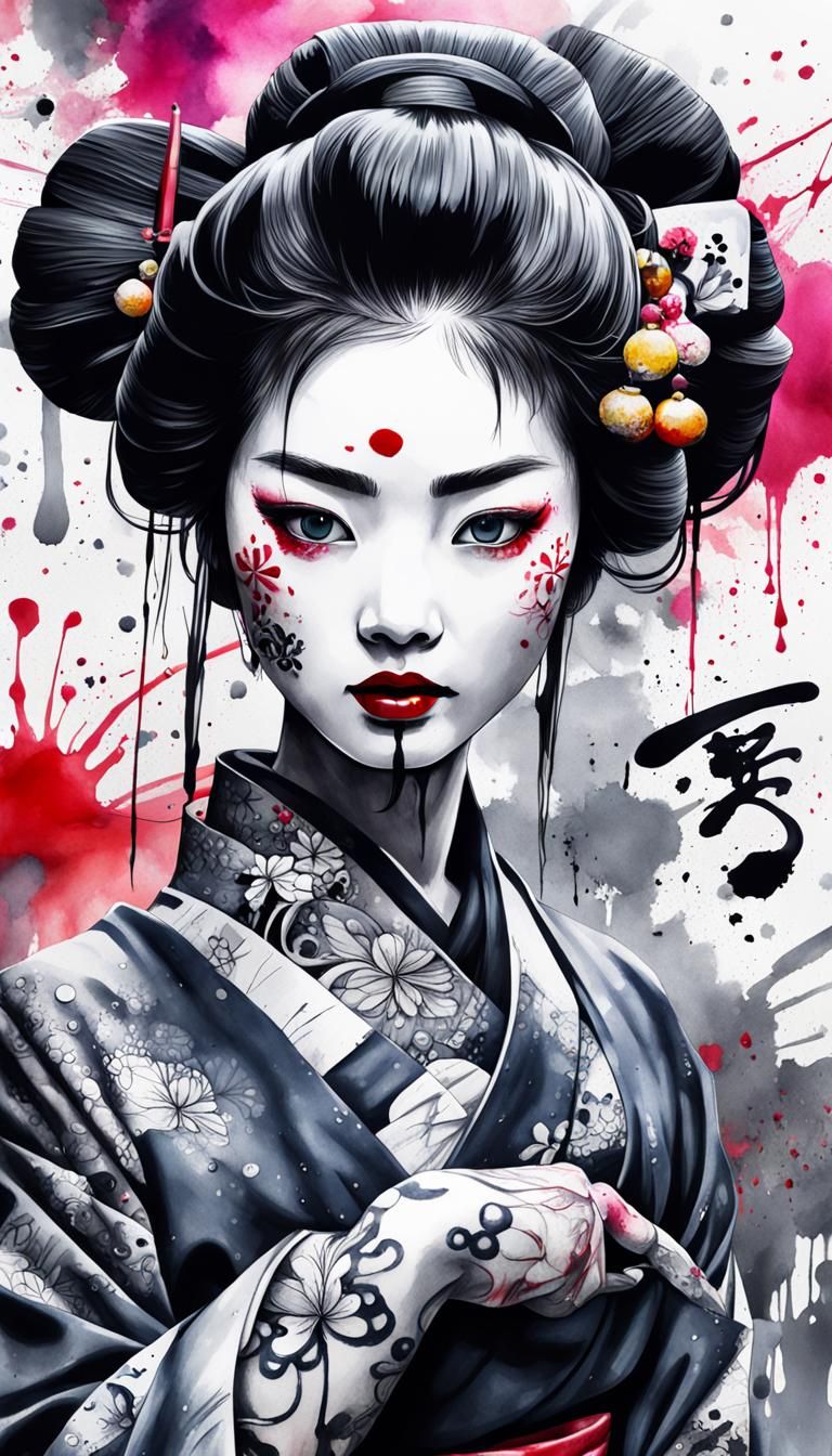 A vengeful geisha - AI Generated Artwork - NightCafe Creator