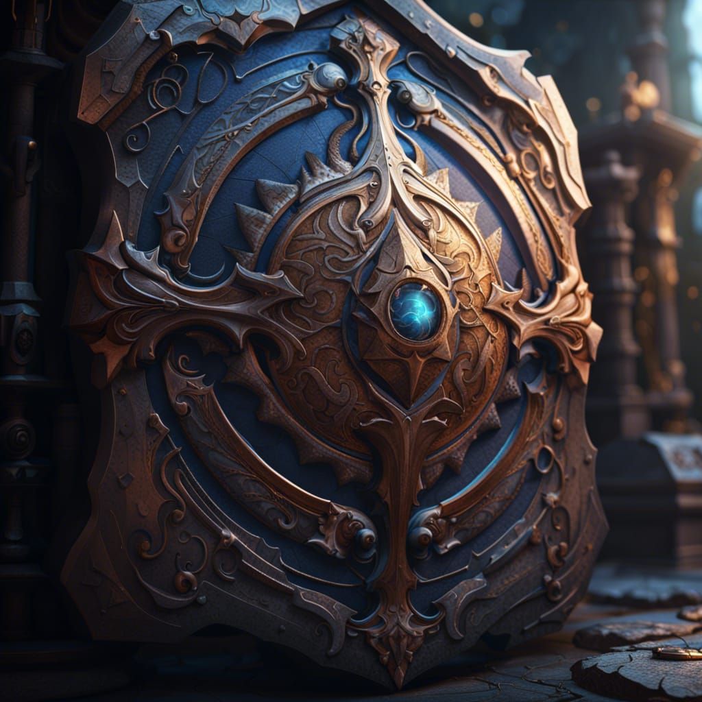 A magical fantasy shield
