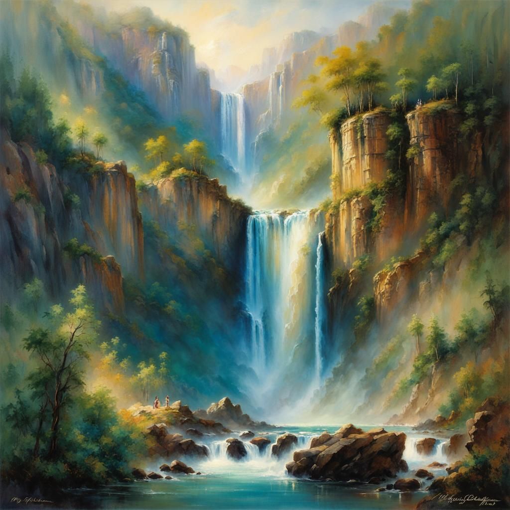 Epic waterfall  by @Dr_Strange