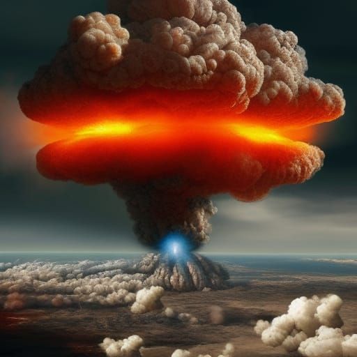 thermo nuclear warhead explosion