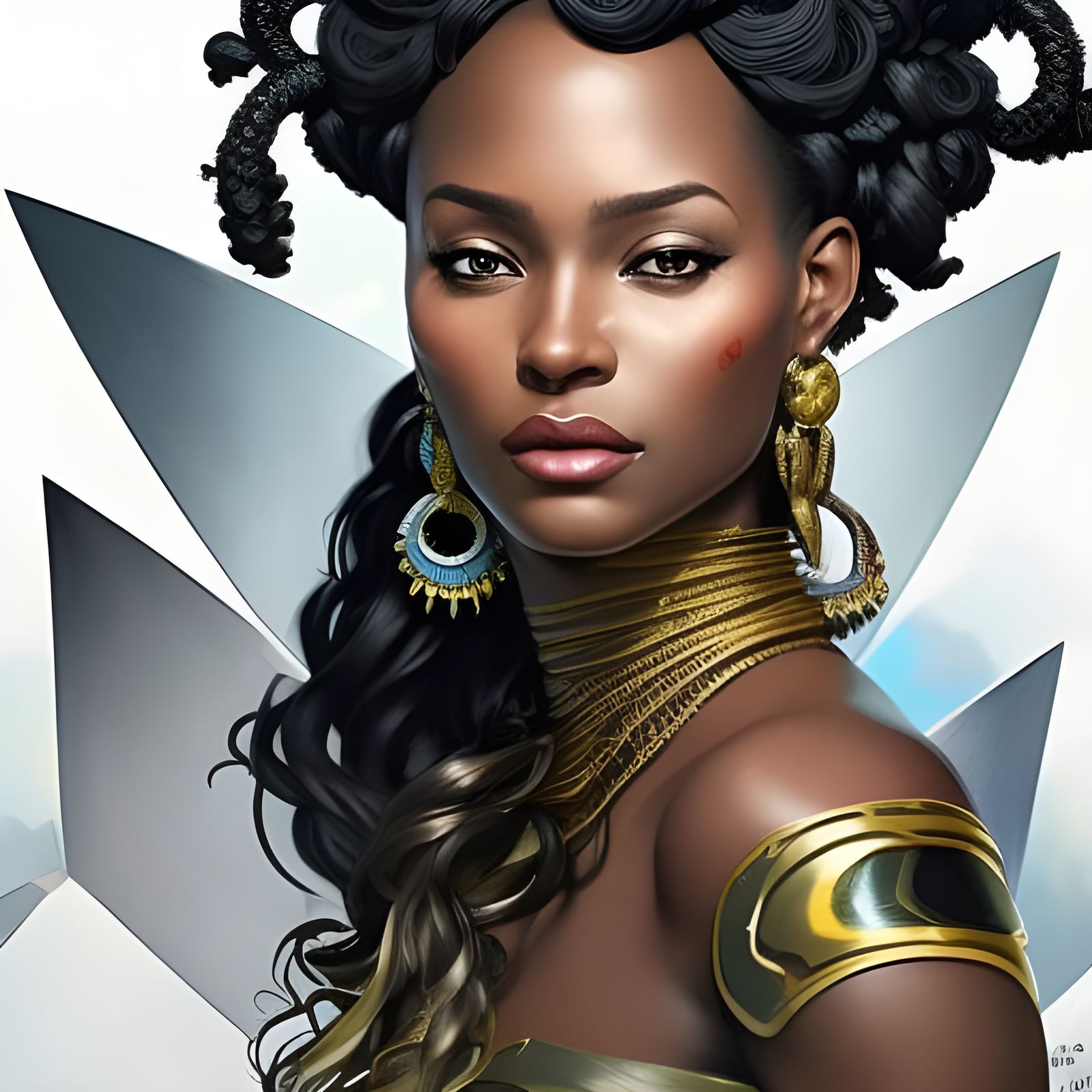 a portrait of a beautiful woman  by @Quebra