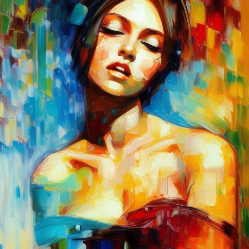 woman with raw emotions in the quantum metaverse