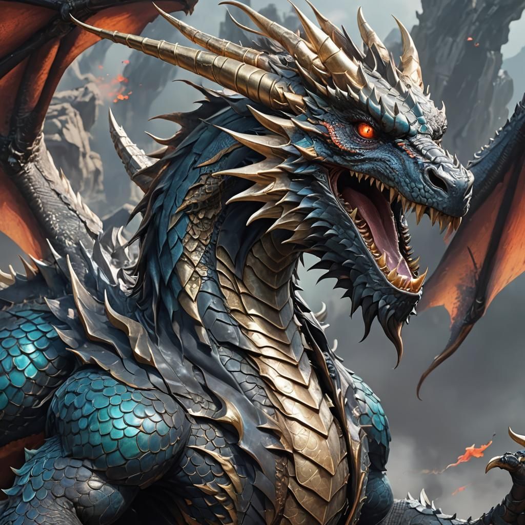 cool artistic dragon