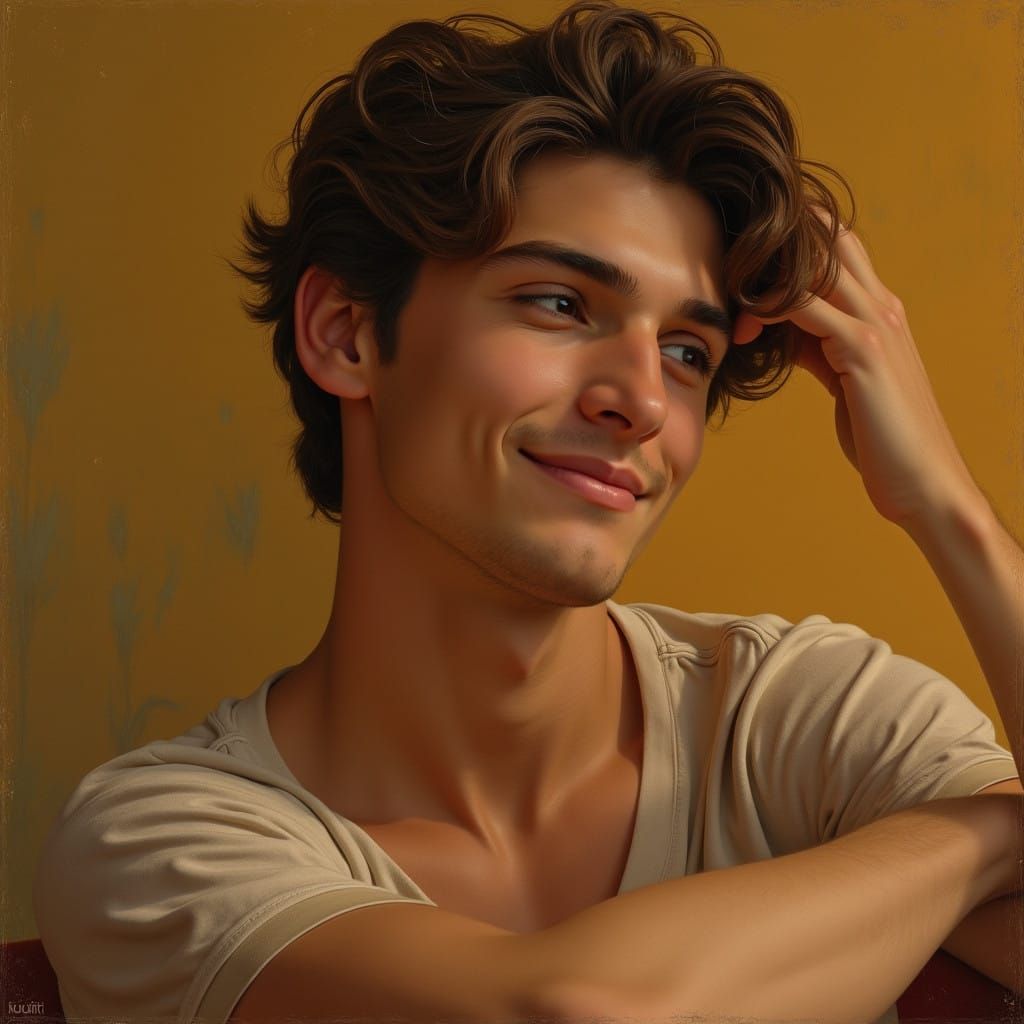 Portrait of a Handsome Man in Renaissance Style