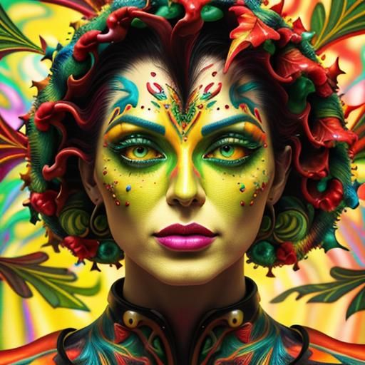 Oil on canvas, Colorful, Vivid, Sparkly, Scintillating, 8k r...