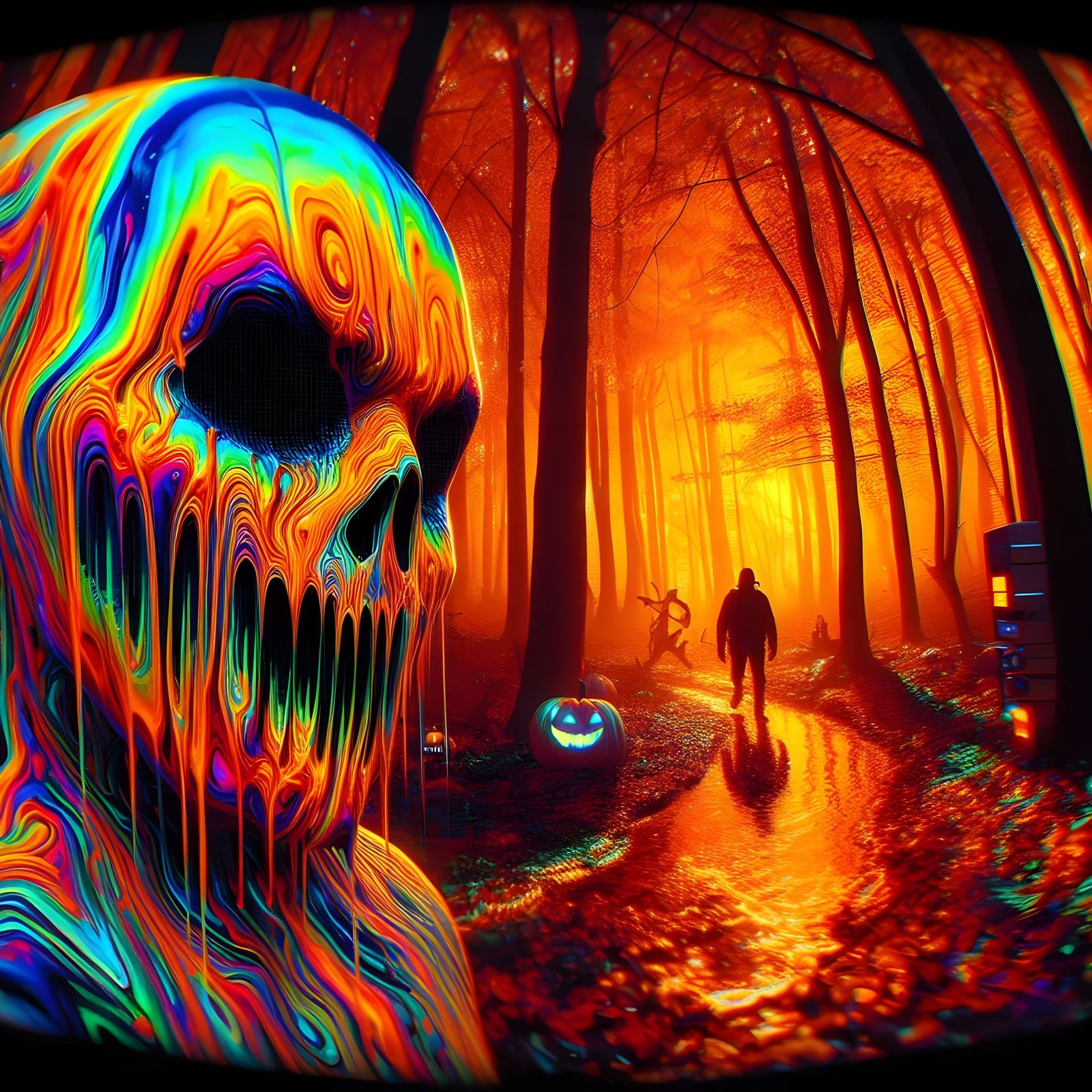 Halloween in the Woods