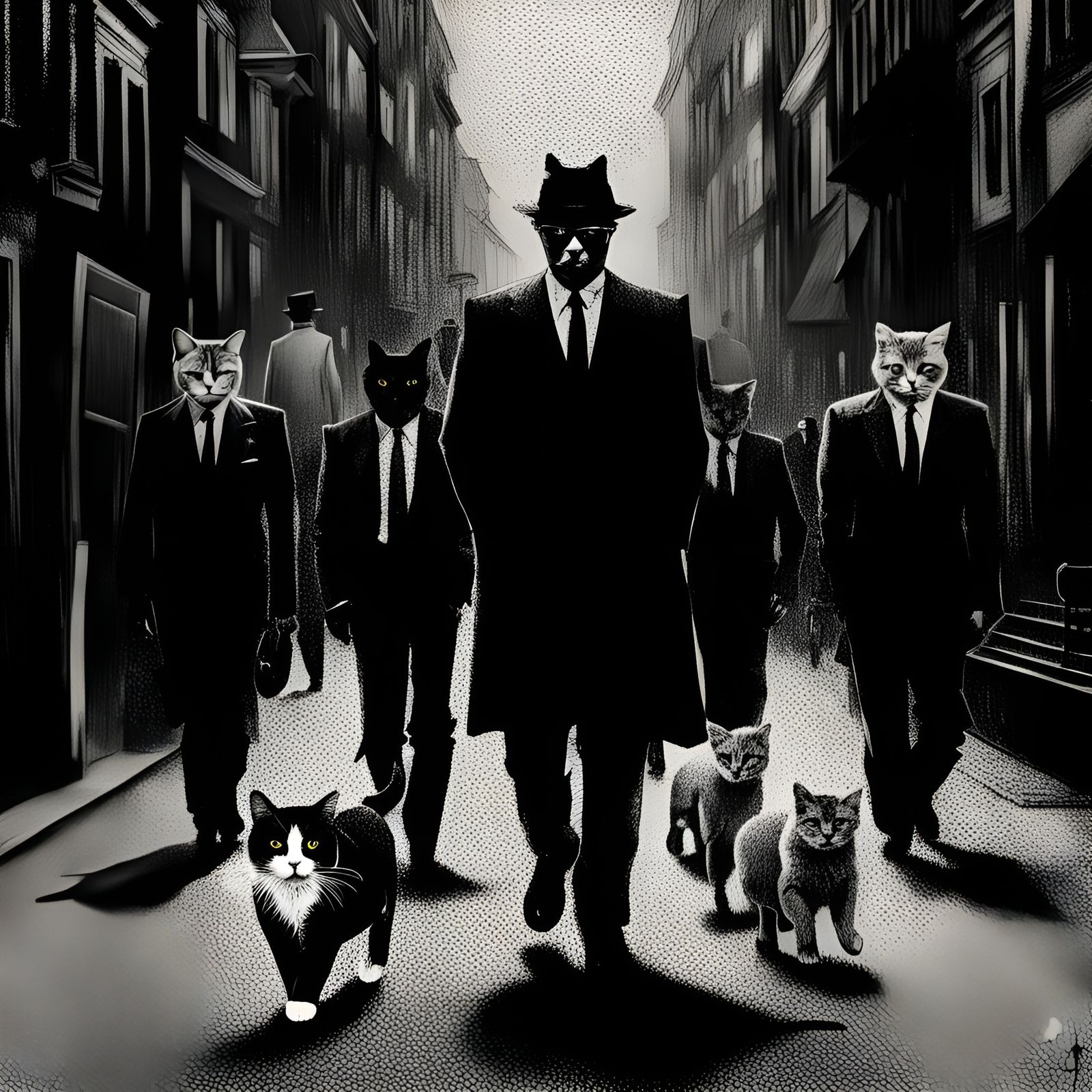 Cat Mafia - AI Generated Artwork - NightCafe Creator