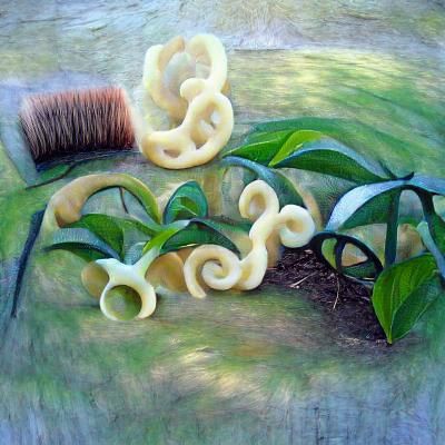 vanilla curls, garden, artwork