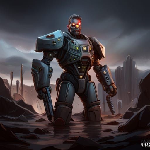 Terminator Cyborg Ork - AI Generated Artwork - NightCafe Creator