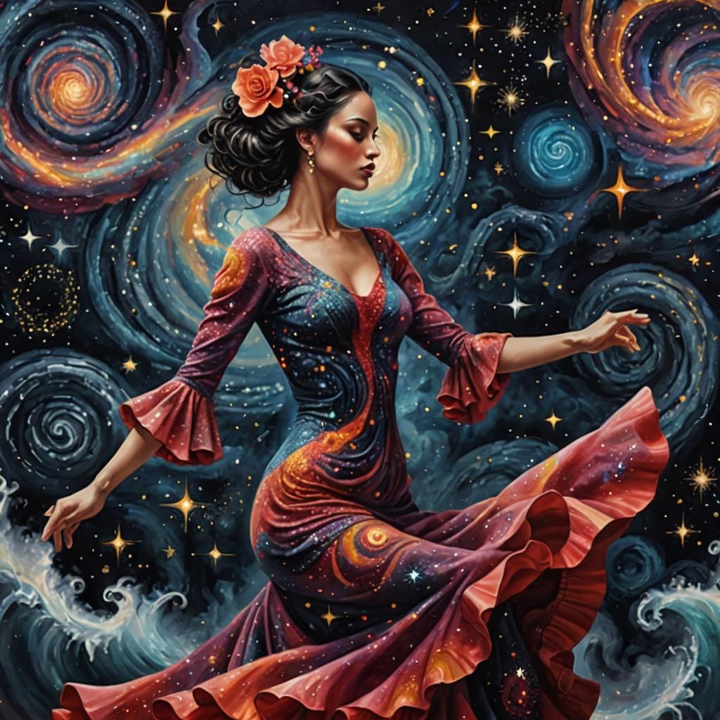 Flamenco in the space  by @Manaland