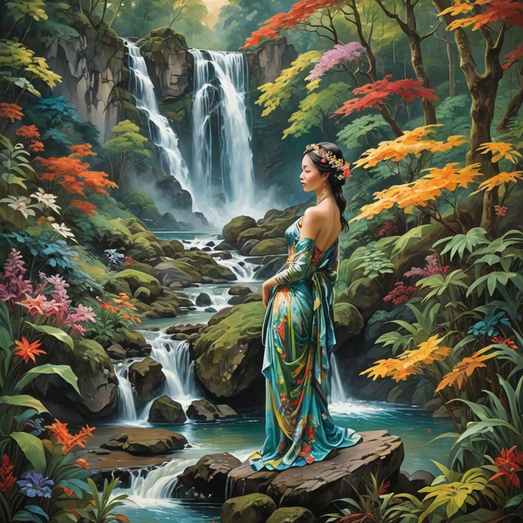 A mesmerizing, intricately painted masterpiece by Hans Daria...