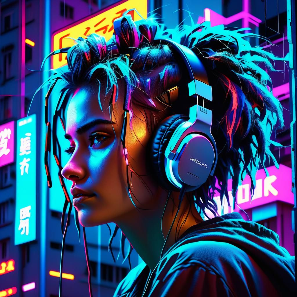 Walking down the neon lights  by @KuehlesBlondes