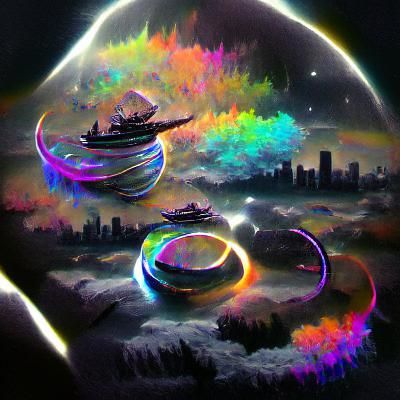 Glowing orb planet