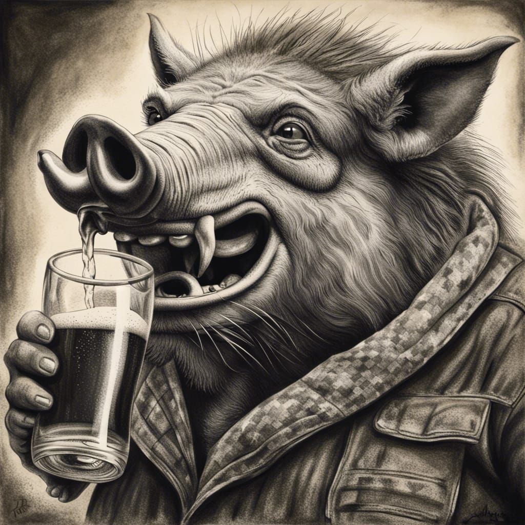 Hooligan boar - AI Generated Artwork - NightCafe Creator