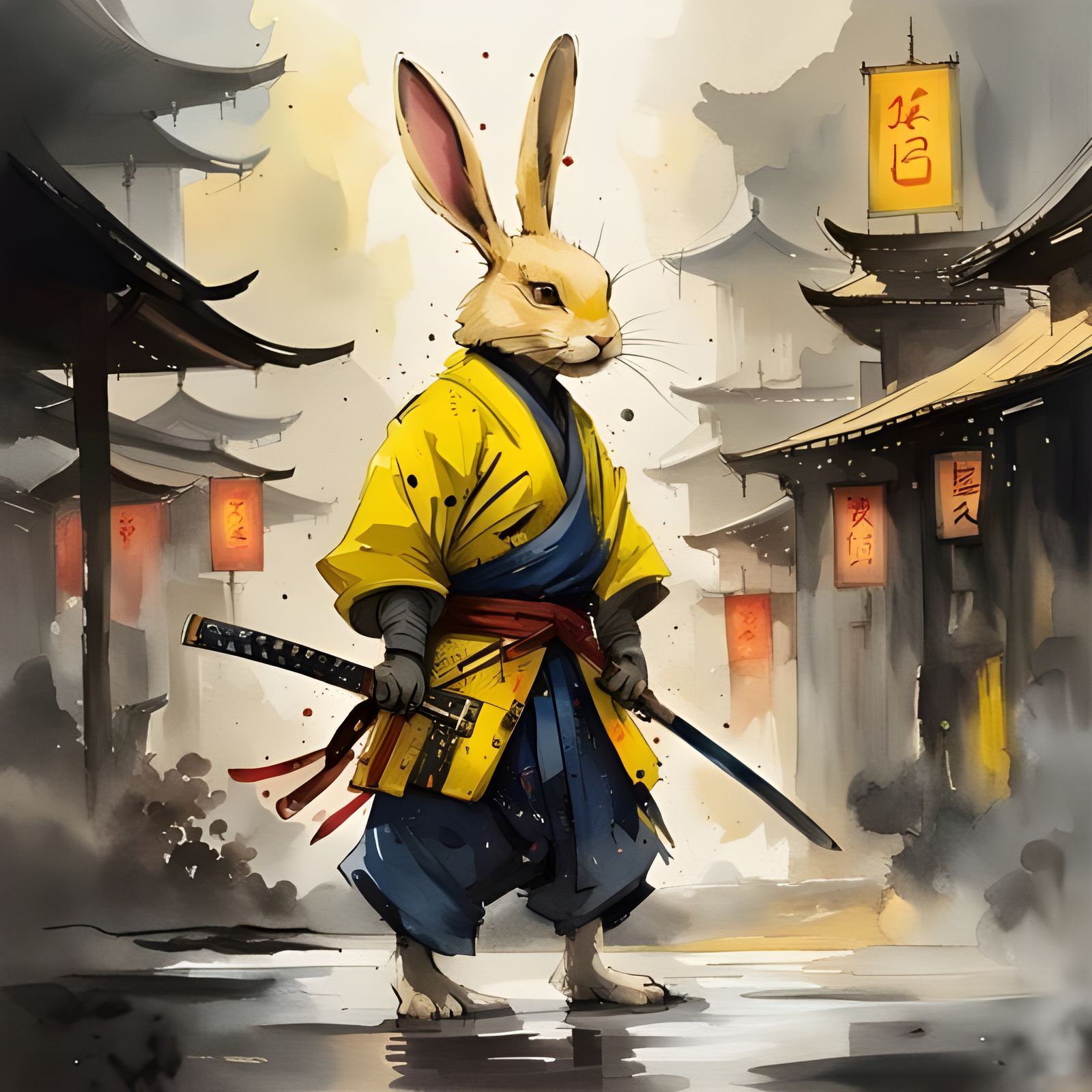Usagi Samurai うさぎ侍   by @Inspector
