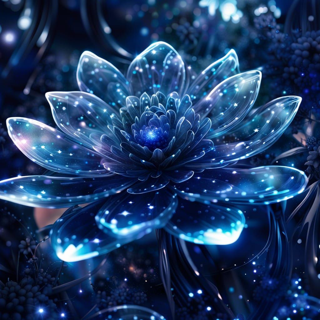 Wonderful Glass Flower - AI Generated Artwork - NightCafe Creator