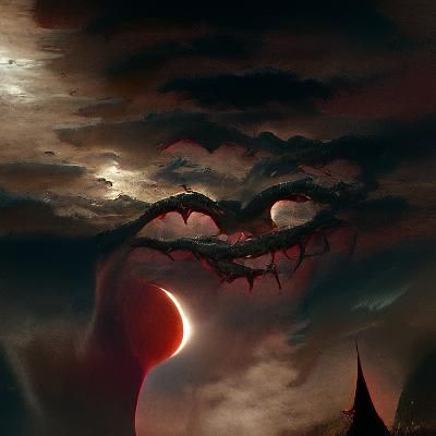 A lunar eclipse