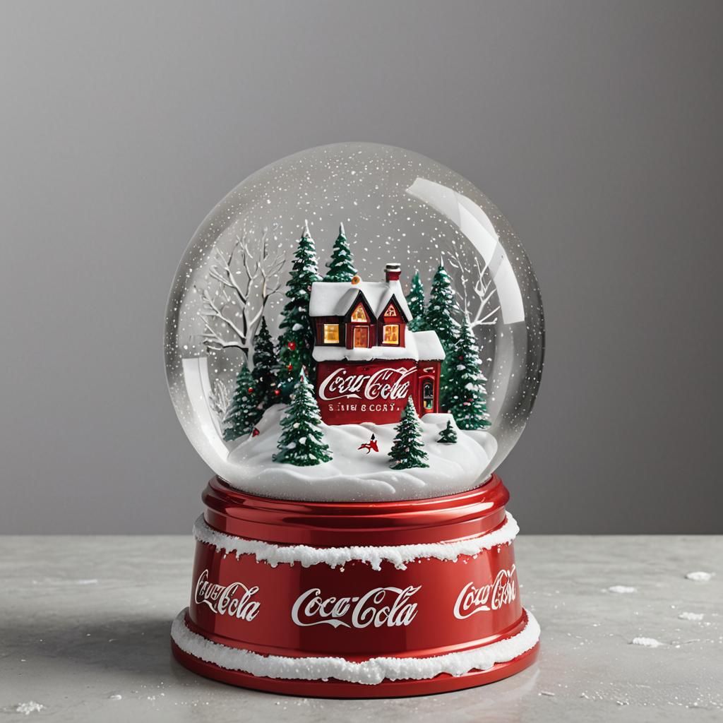 Coca cola edition snow globe