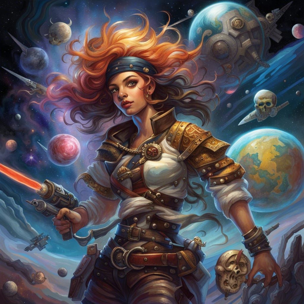 Fisty space pirate girl  by @MisterySpirit