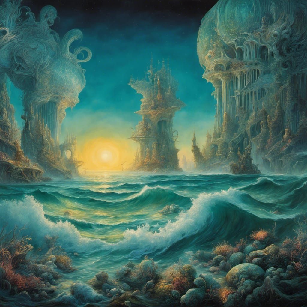 Fantasy Seascape - AI Generated Artwork - NightCafe Creator