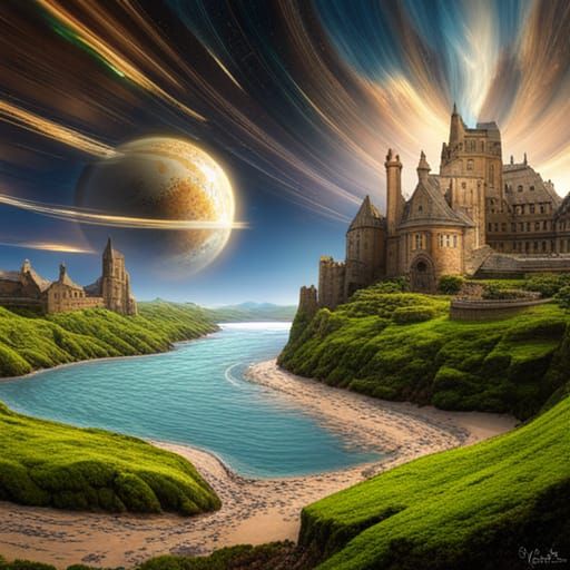 Fantasy Landscape of Geometric Shapes
