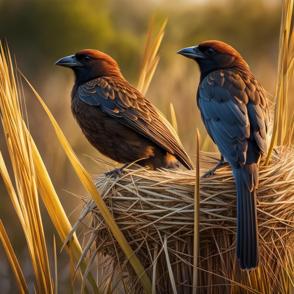 Thick-billed-weaver bird nest - Africa  by @Hoshi