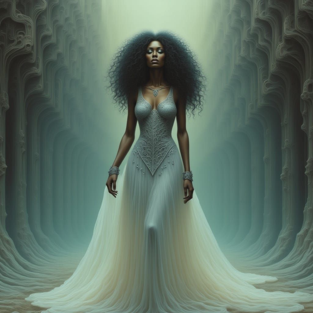 Dreamlike Figure in Ethereal Glow