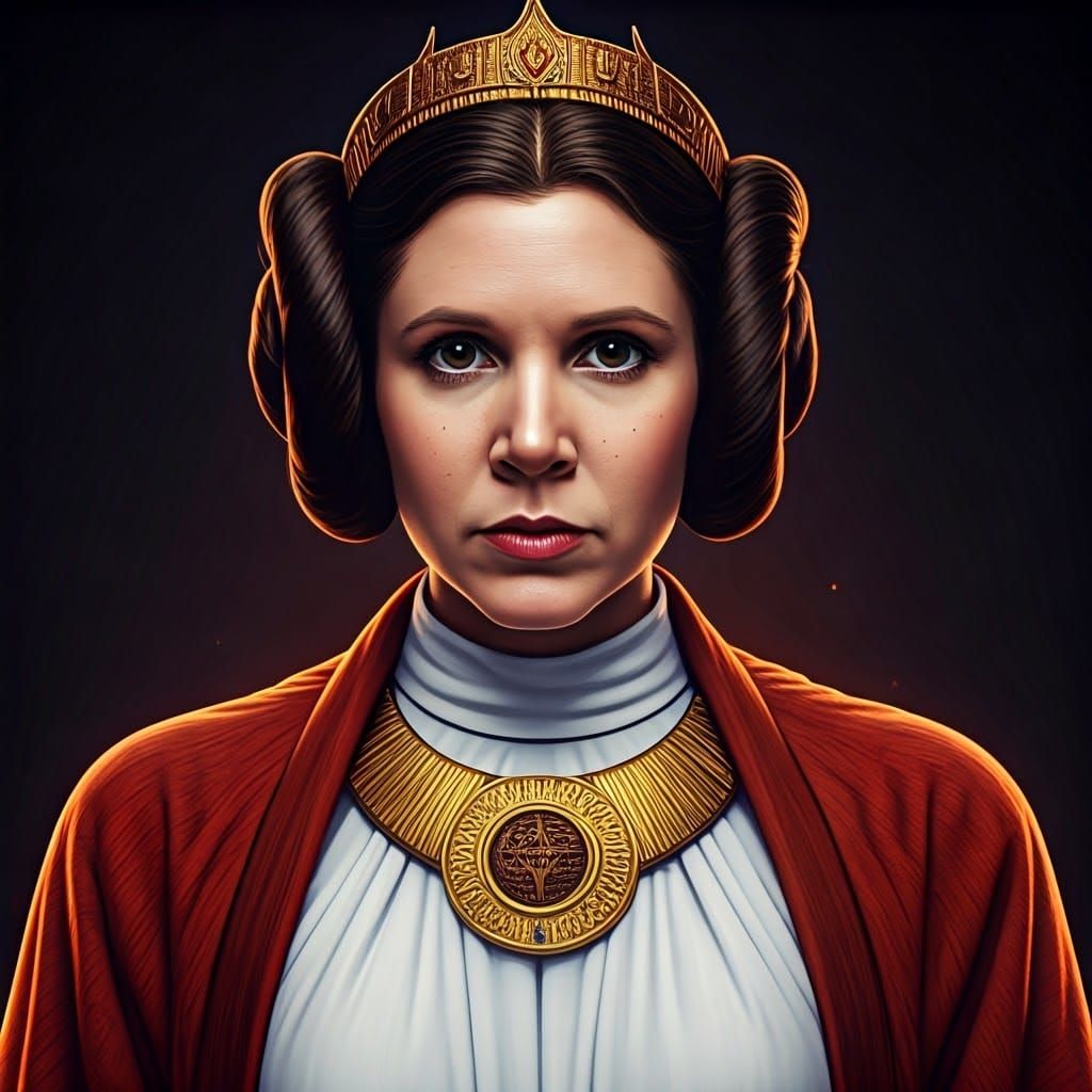 Princes Leia ready for the ceremony
