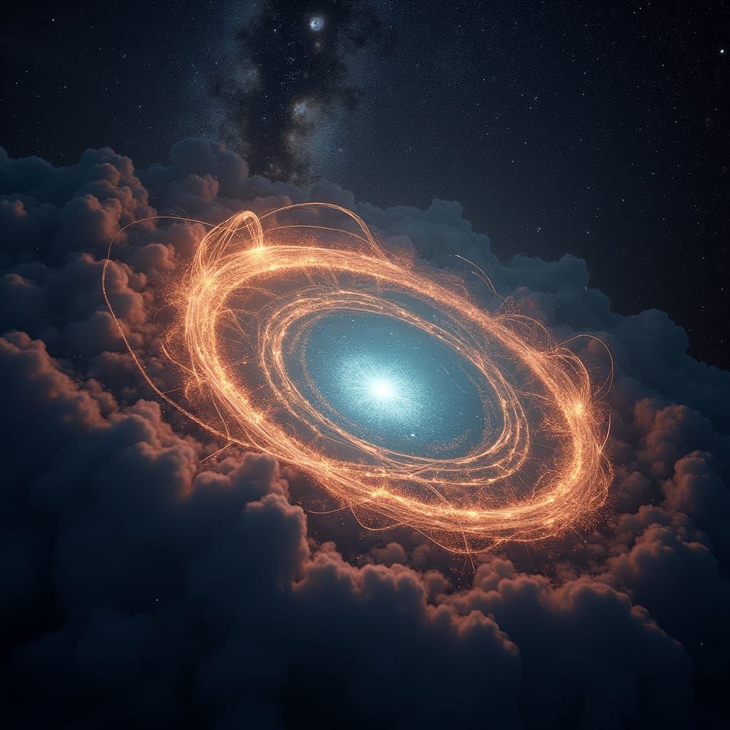 energy of god in the universe without clouds